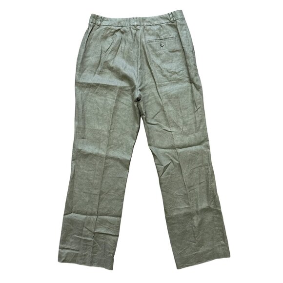 RALPH LAUREN 100% Linen Straight Leg Trouser Pants in Taupe Brown SZ 10 - Picture 5 of 8